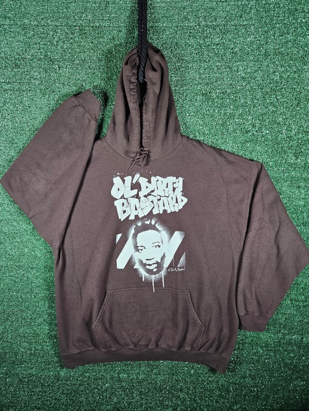 Forever 21 Ol' Dirty Bastard Graphic Hoodie in Dark Brown / Mens Size XL
